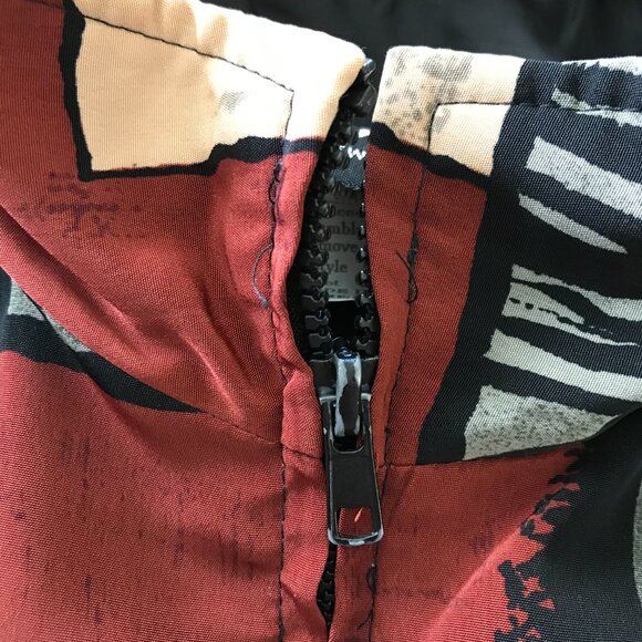 Caribou New York Jackets Women Size Medium Gray Red Full Zip Pockets Long Sleeve - Picture 10 of 14